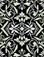 Art Nouveau Floral Pattern Rug