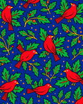 Crimson Birds on Green Foliage Rug