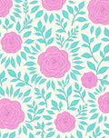 Sweet Pink Rose Floral Pattern Rug