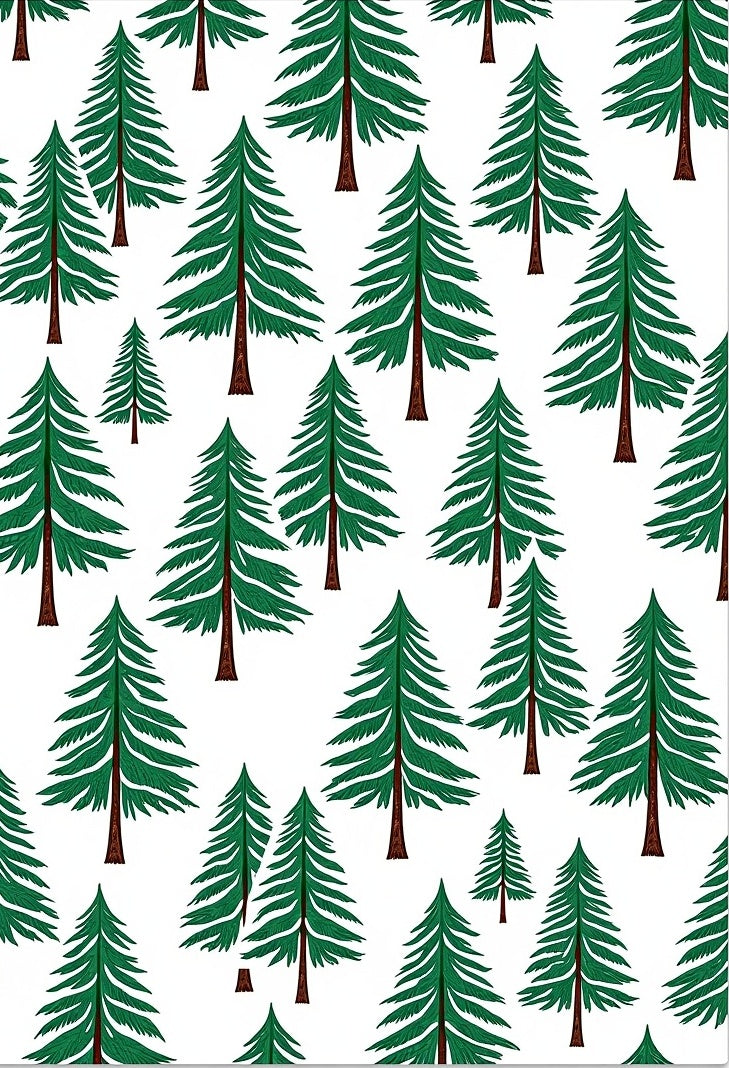 Evergreen Forest Woodland Tree Scatter Rug