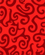 Red Swirls Abstract Pattern Rug