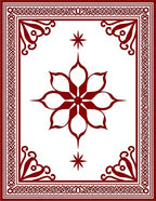 Crimson Floral Mandala Pattern Rug