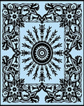 Ornate Floral Sun Pattern Design Rug