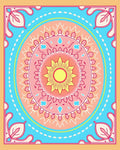 Sunny Mandala Vibrant Geometric Rug