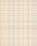 Cream White Geometric Grid Design Rug