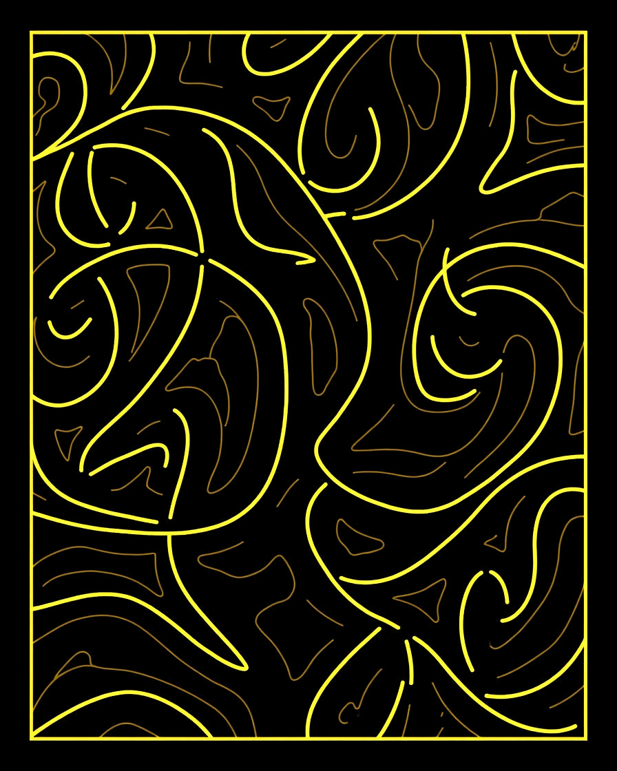 Abstract Flowing Lines Design Rug