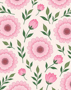 Pink Flower Petal Pattern Design Rug