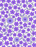 Purple Floral Whimsical Pattern Rug