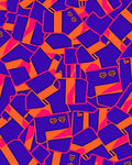 Bold Abstract Geometric Collage Design Rug