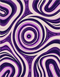 Purple Swirl Abstract Patterned Rug