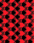 Bold Red and Black Geometric Design Rug