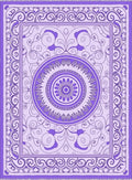 Violet Floral Medallion Border Rug