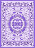 Violet Floral Medallion Border Rug