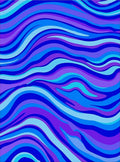 Surreal Wavy Blue Purple Design Rug