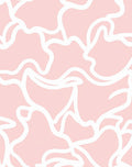 Soft Pink Outline Abstract Pattern Rug