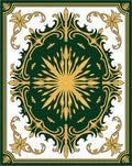 Emerald Gold Majestic Floral Border Rug