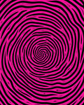 Vibrant Pink Swirl Zebra Pattern Rug