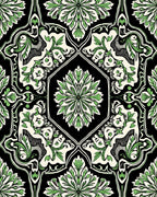 Verdant Vintage Floral Symmetry Pattern Rug