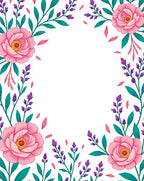 Floral Vine And Pink Rose Rug