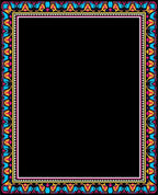 Bold Jewel Toned Geometric Pattern Rug