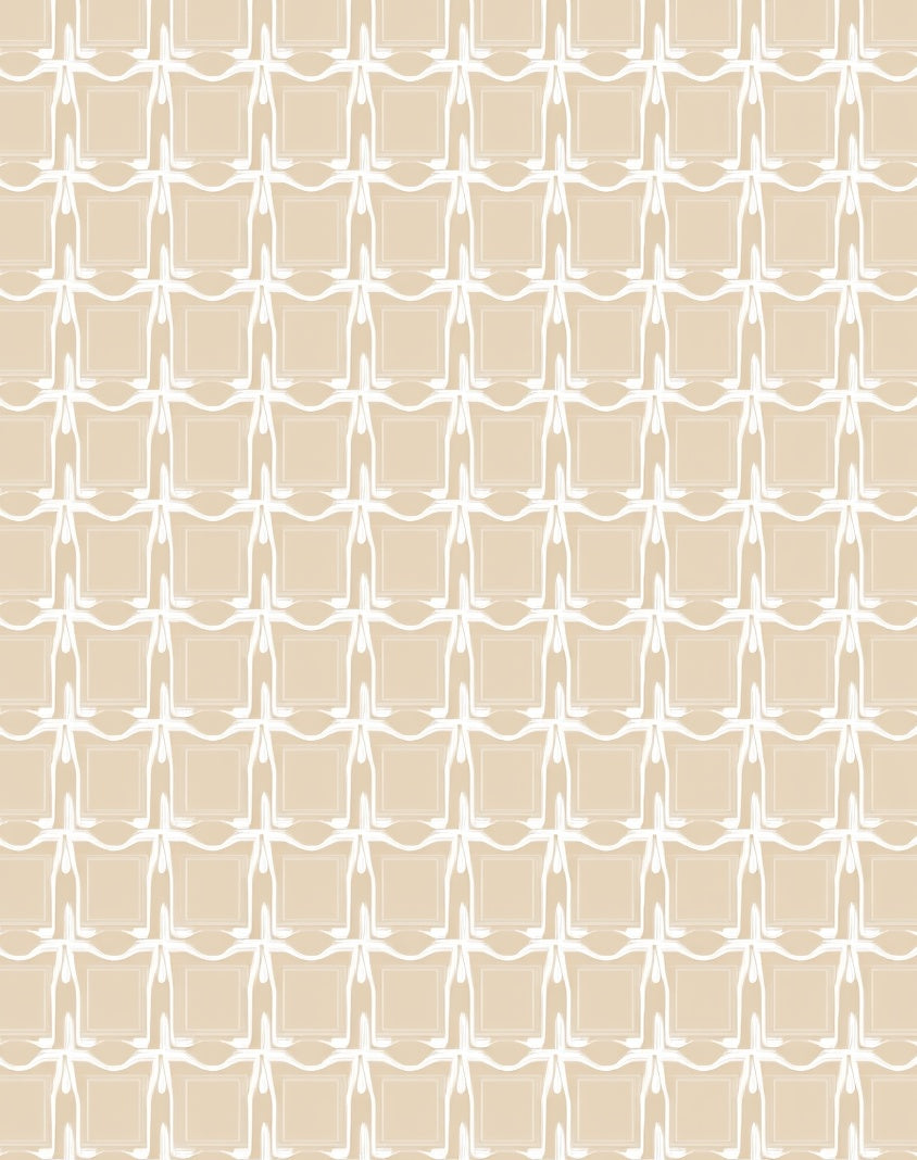 Cream Geometric Abstract Pattern Rug