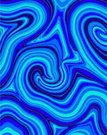 Electric Blue Swirl Abstract Pattern Rug