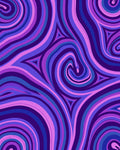 Abstract Swirls Purple Pattern Rug