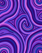 Abstract Swirls Purple Pattern Rug
