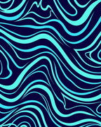 Aqua Swirls Dark Pattern Rug