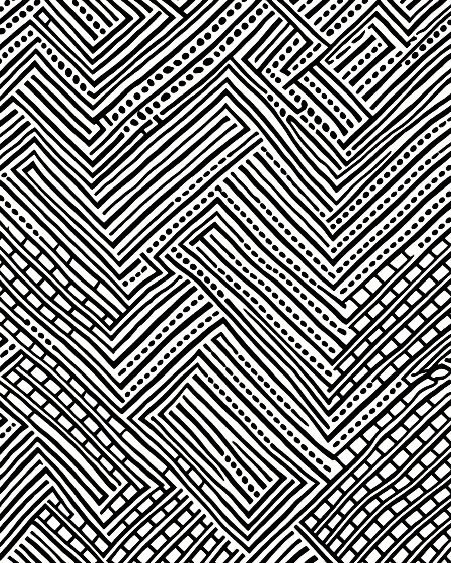 Bold Geometric Zigzag Pattern Rug