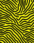 Bold Yellow Black Stripe Pattern Rug