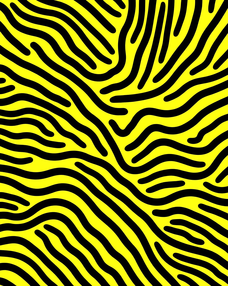 Bold Yellow Black Stripe Pattern Rug