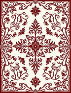 Classic Floral Scrollwork Patterned Rug