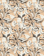 Abstract Floral Swirls Pattern Rug