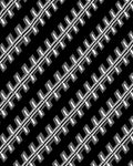 Modern Black White Jagged Stripe Rug
