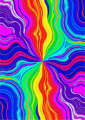 Vibrant Rainbow Swirl Abstract Design Rug