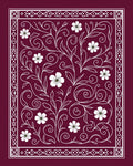 Victorian Floral Swirl Decorative Panel Rug