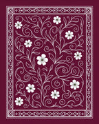 Victorian Floral Swirl Decorative Panel Rug