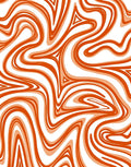 Orange Swirl Abstract Design Rug