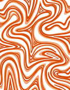 Orange Swirl Abstract Design Rug