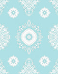 Serene Blue Mandala Pattern Rug