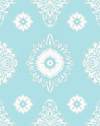 Serene Blue Mandala Pattern Rug