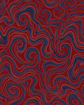 Abstract Swirls Red Pattern Design Rug