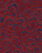 Abstract Swirls Red Pattern Design Rug