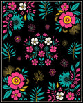 Vibrant Floral And Leaf Pattern Rug