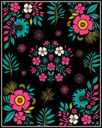 Vibrant Floral And Leaf Pattern Rug