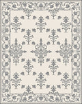 Elegant Floral Scroll Pattern Design Rug