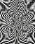 Black White Optical Illusion Stripes Rug