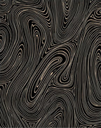 Black Tan Abstract Topographical Rug