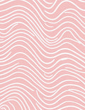 Soft Pink White Wave Pattern Design Rug